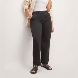 EVERLANE The Easy Pant Women Small Black Organic Cotton Officecore Straight leg